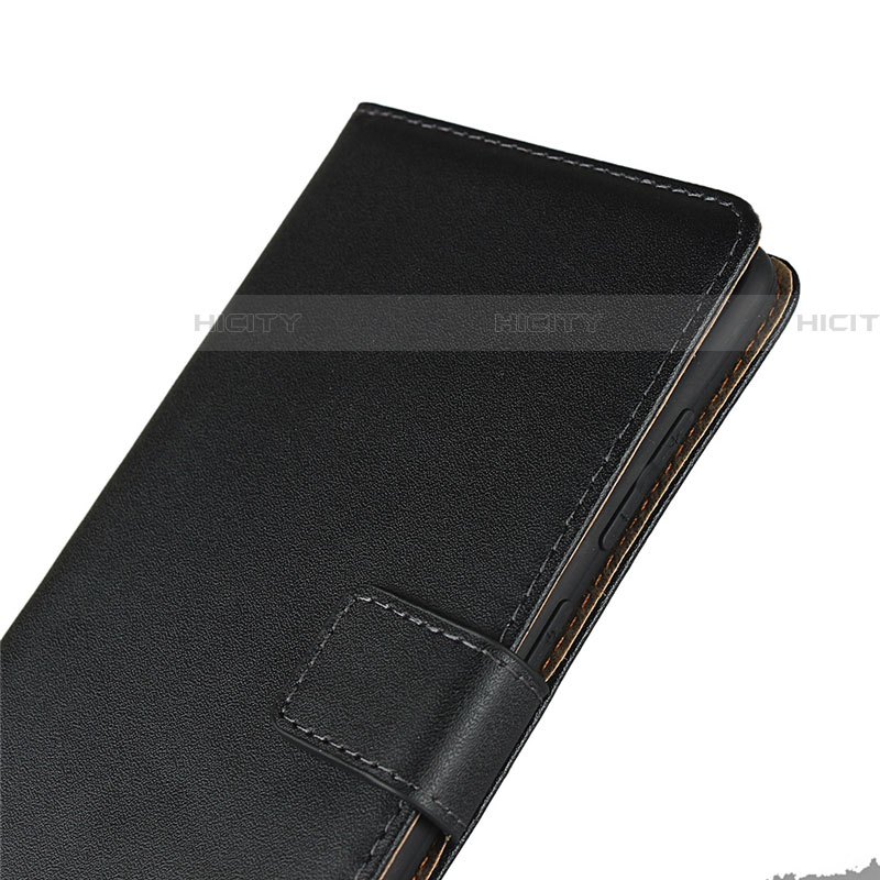 Handytasche Stand Schutzhülle Leder für Samsung Galaxy A71 5G Schwarz groß