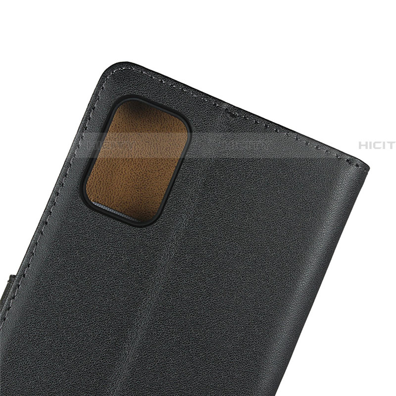 Handytasche Stand Schutzhülle Leder für Samsung Galaxy A71 5G Schwarz groß