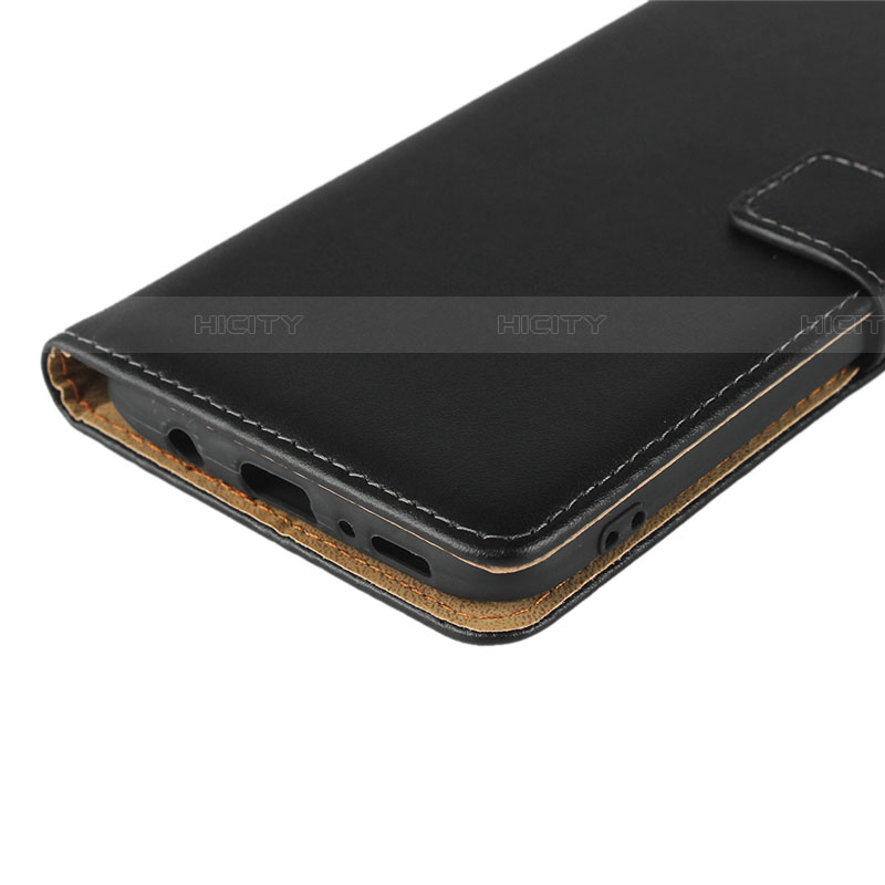 Handytasche Stand Schutzhülle Leder für Samsung Galaxy A90 5G Schwarz groß