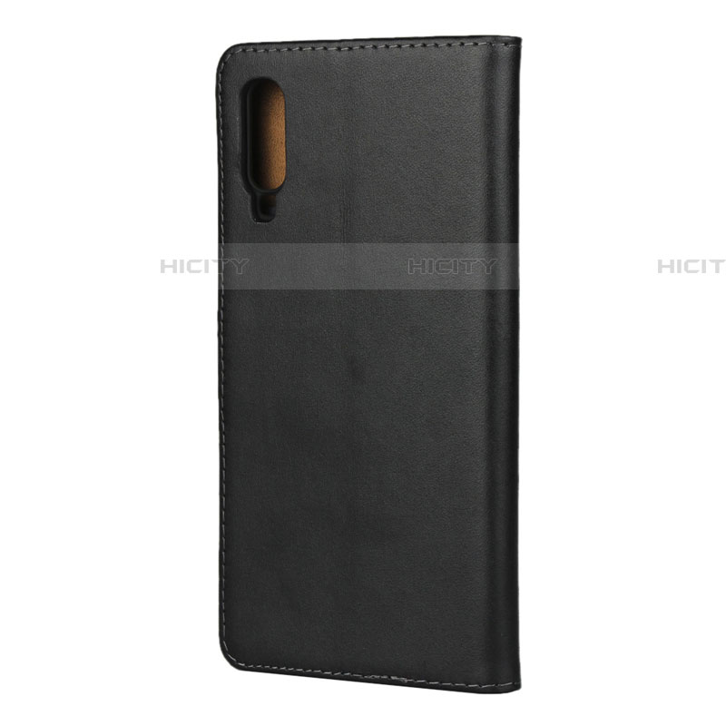 Handytasche Stand Schutzhülle Leder für Samsung Galaxy A90 5G Schwarz groß