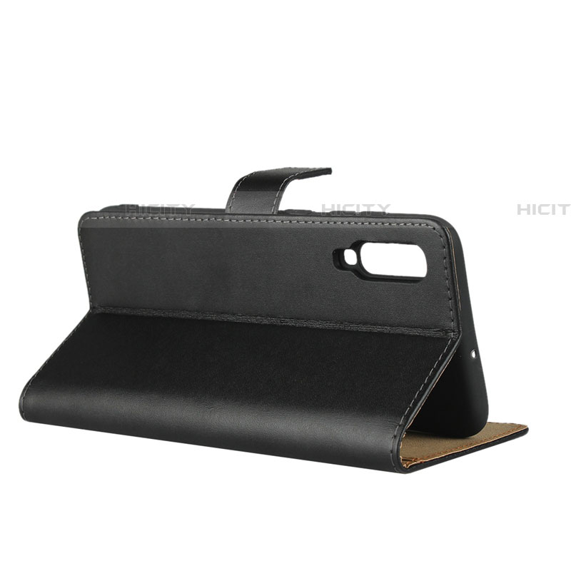 Handytasche Stand Schutzhülle Leder für Samsung Galaxy A90 5G Schwarz groß