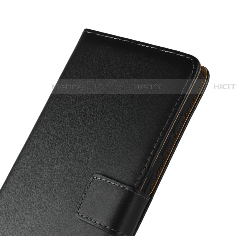 Handytasche Stand Schutzhülle Leder für Samsung Galaxy A90 5G Schwarz groß