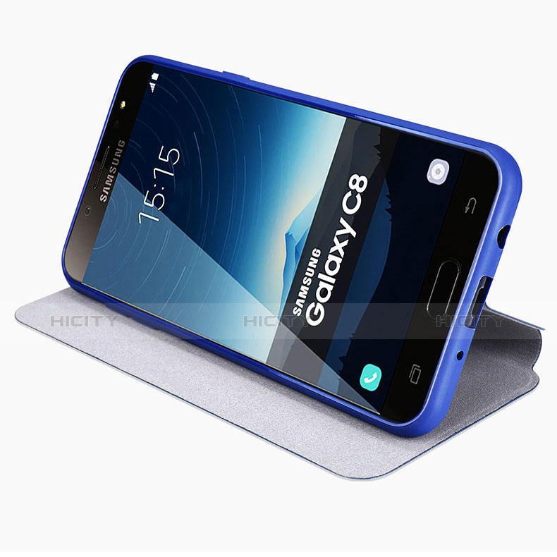 Handytasche Stand Schutzhülle Leder für Samsung Galaxy C7 (2017)