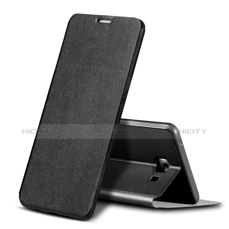 Handytasche Stand Schutzhülle Leder für Samsung Galaxy C9 Pro C9000 Schwarz