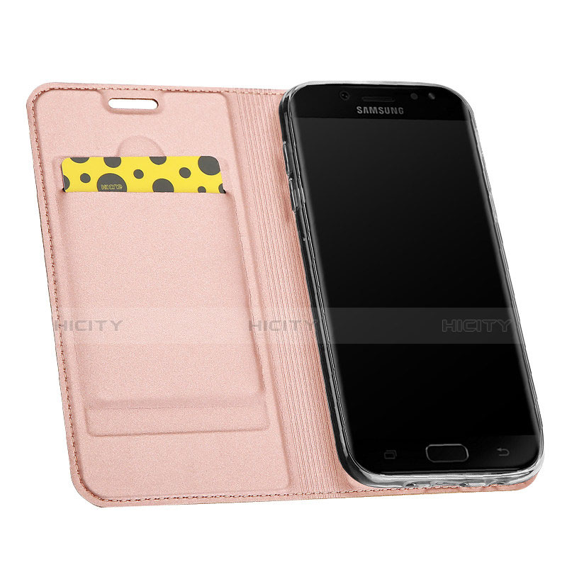 Handytasche Stand Schutzhülle Leder für Samsung Galaxy J5 (2017) Duos J530F Rosa