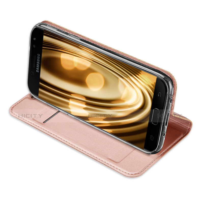 Handytasche Stand Schutzhülle Leder für Samsung Galaxy J5 (2017) Duos J530F Rosa