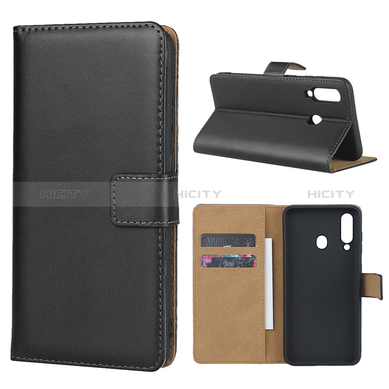 Handytasche Stand Schutzhülle Leder für Samsung Galaxy M40 Schwarz