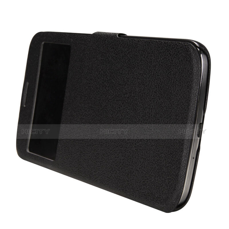 Handytasche Stand Schutzhülle Leder für Samsung Galaxy Mega 6.3 i9200 i9205 Schwarz