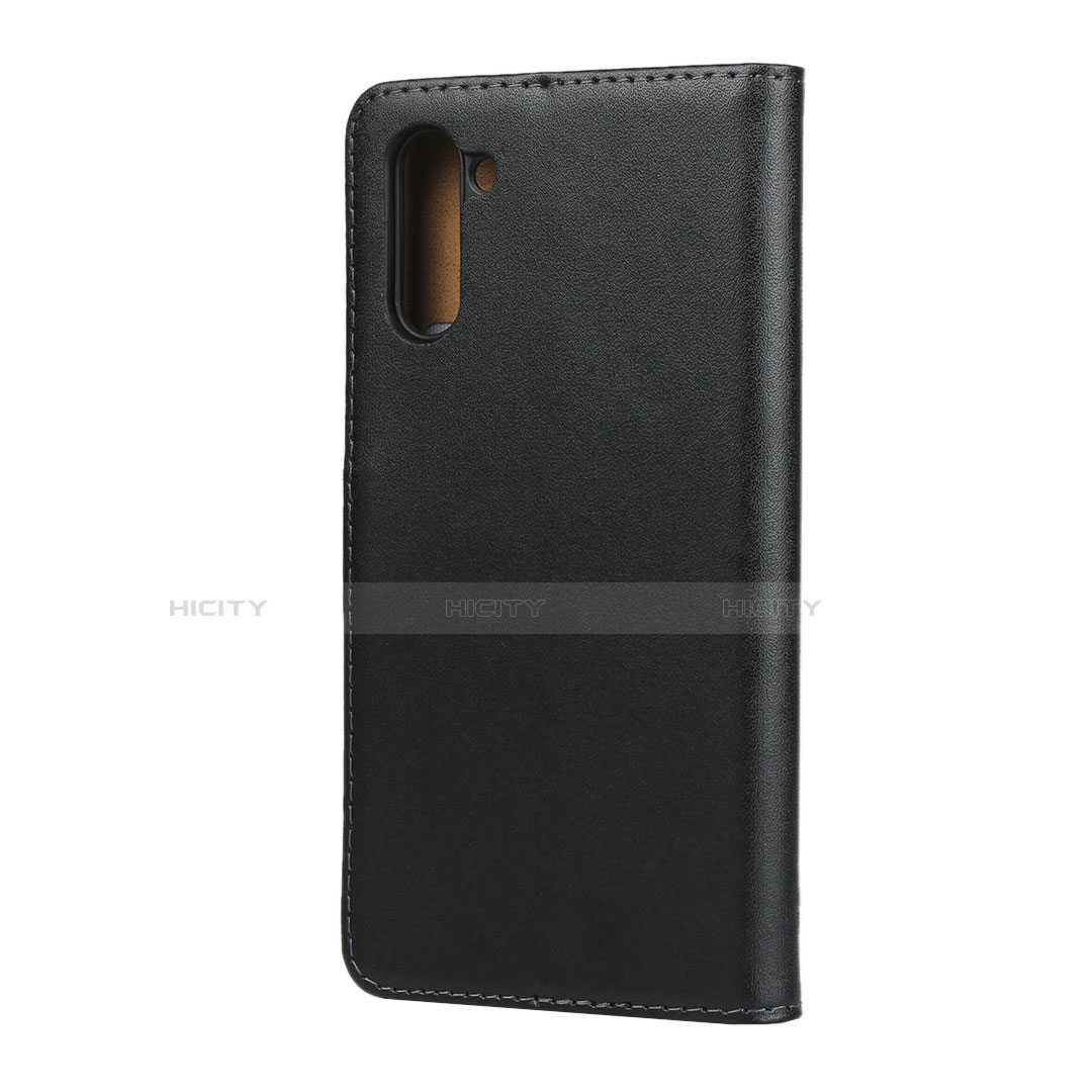 Handytasche Stand Schutzhülle Leder für Samsung Galaxy Note 10 Schwarz