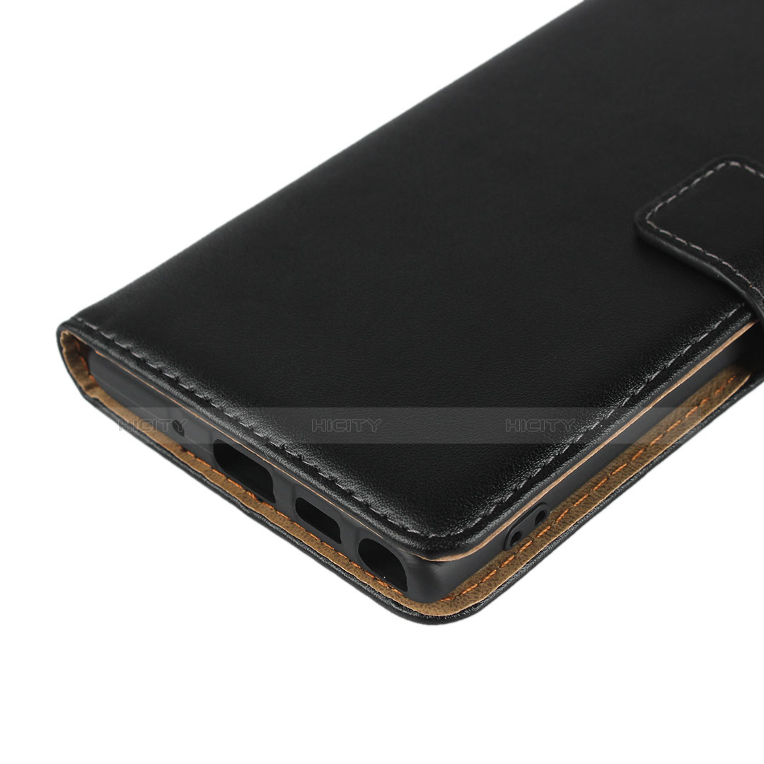 Handytasche Stand Schutzhülle Leder für Samsung Galaxy Note 10 Schwarz