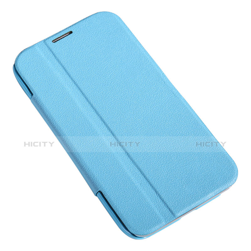 Handytasche Stand Schutzhülle Leder für Samsung Galaxy Note 2 N7100 N7105 Hellblau