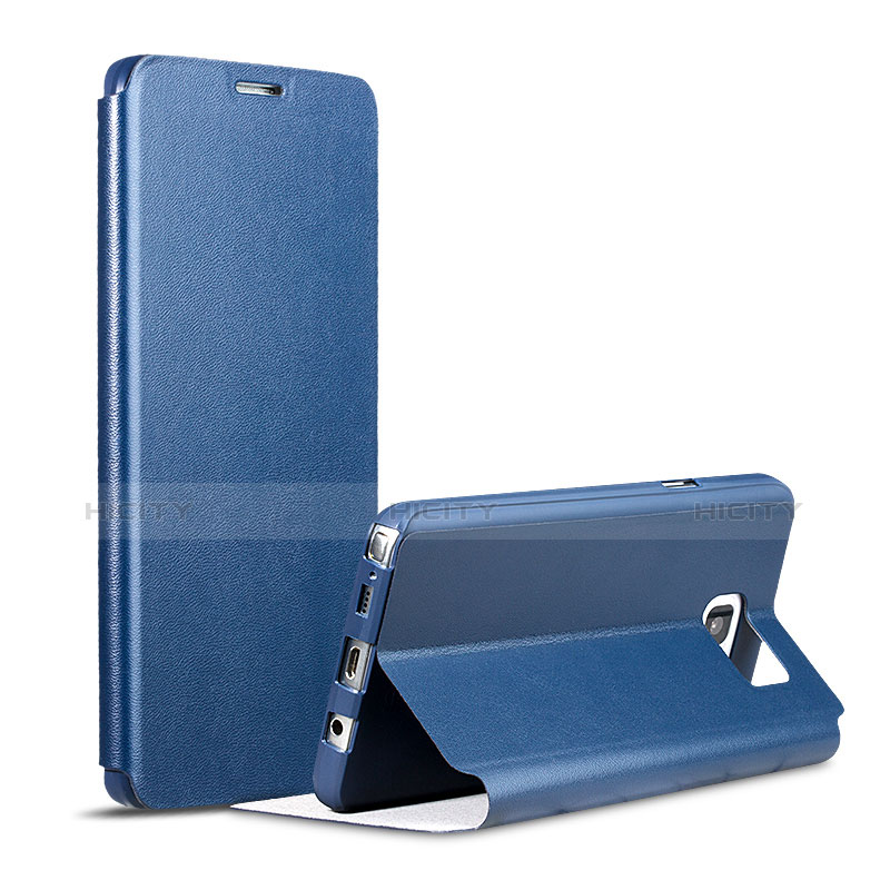 Handytasche Stand Schutzhülle Leder für Samsung Galaxy Note 5 N9200 N920 N920F Blau Plus