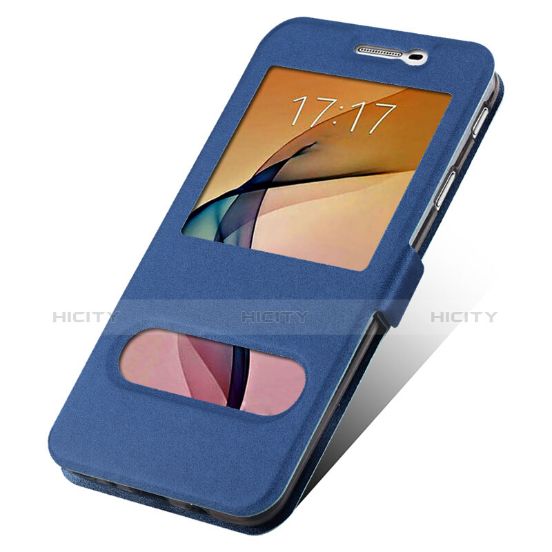 Handytasche Stand Schutzhülle Leder für Samsung Galaxy On7 (2016) G6100 Blau