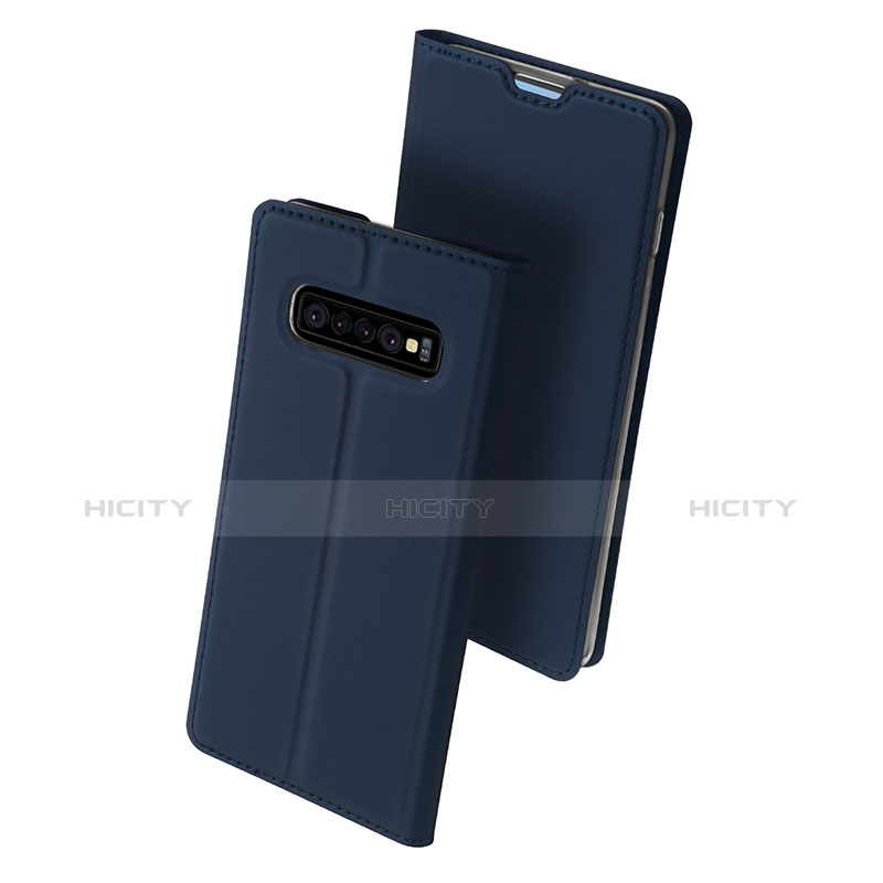 Handytasche Stand Schutzhülle Leder für Samsung Galaxy S10 Plus Blau Plus