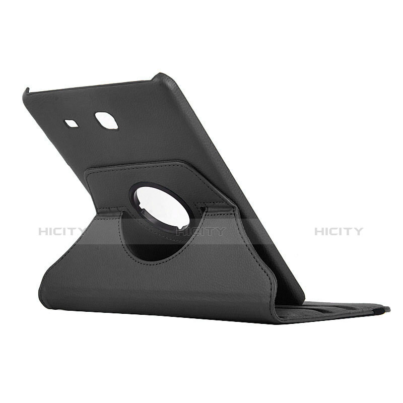 Handytasche Stand Schutzhülle Leder für Samsung Galaxy Tab E 9.6 T560 T561 Schwarz