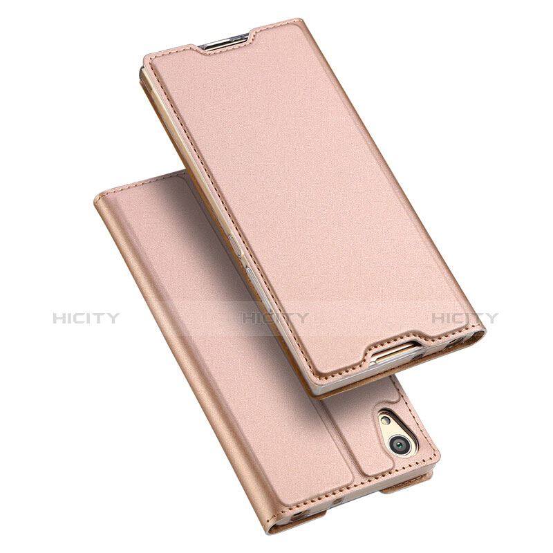 Handytasche Stand Schutzhülle Leder für Sony Xperia L1 Rosa