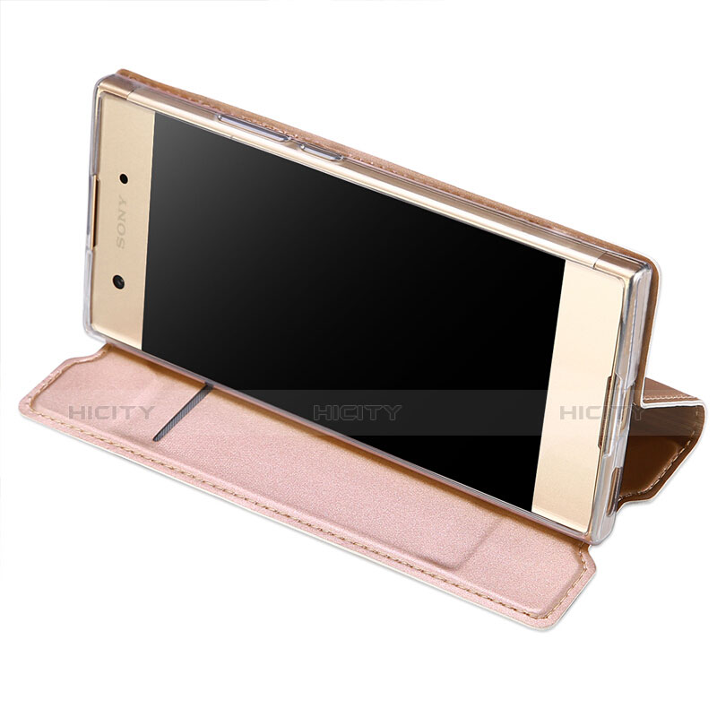 Handytasche Stand Schutzhülle Leder für Sony Xperia L1 Rosa