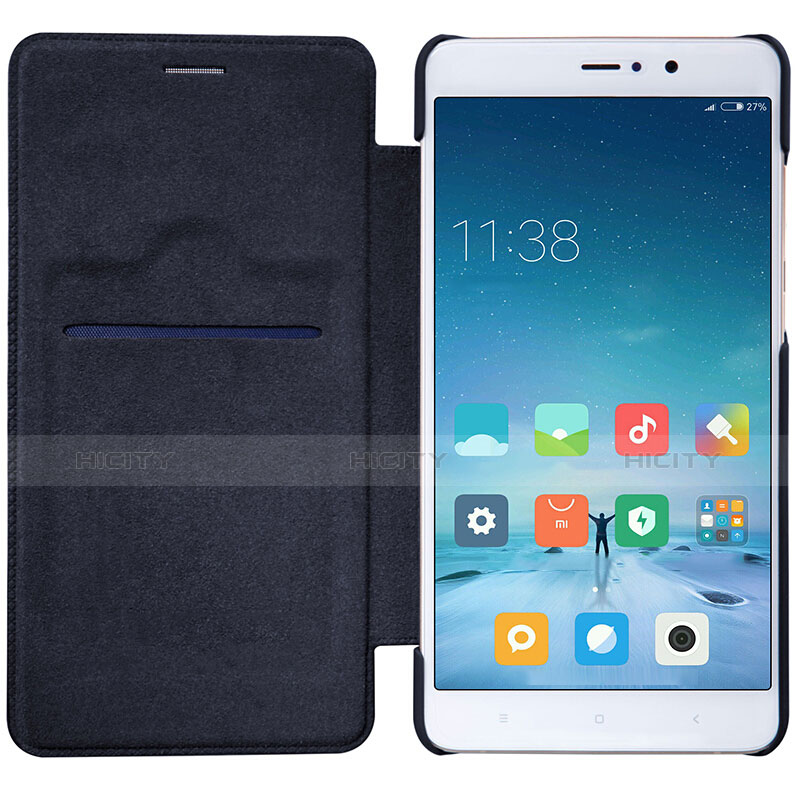 Handytasche Stand Schutzhülle Leder für Xiaomi Mi 5S Plus Schwarz groß