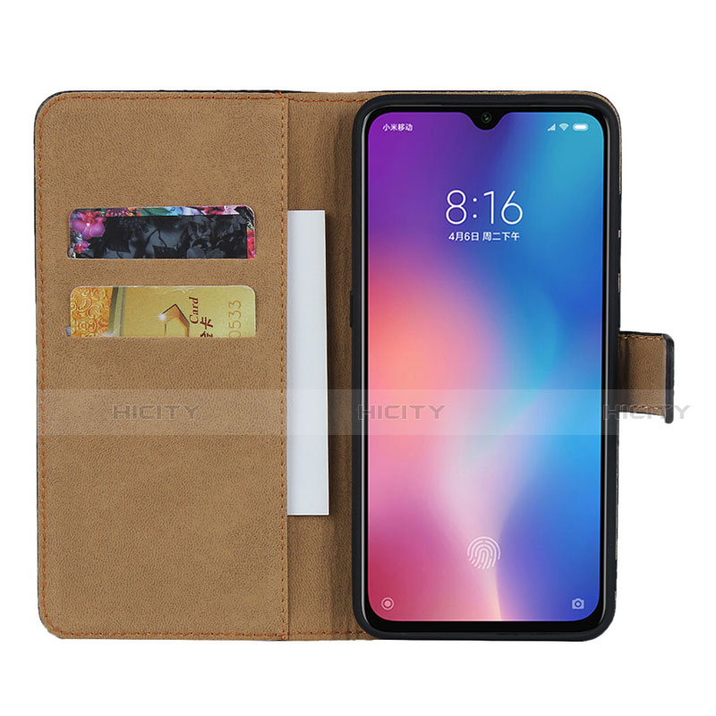 Handytasche Stand Schutzhülle Leder für Xiaomi Mi 9 Lite Schwarz