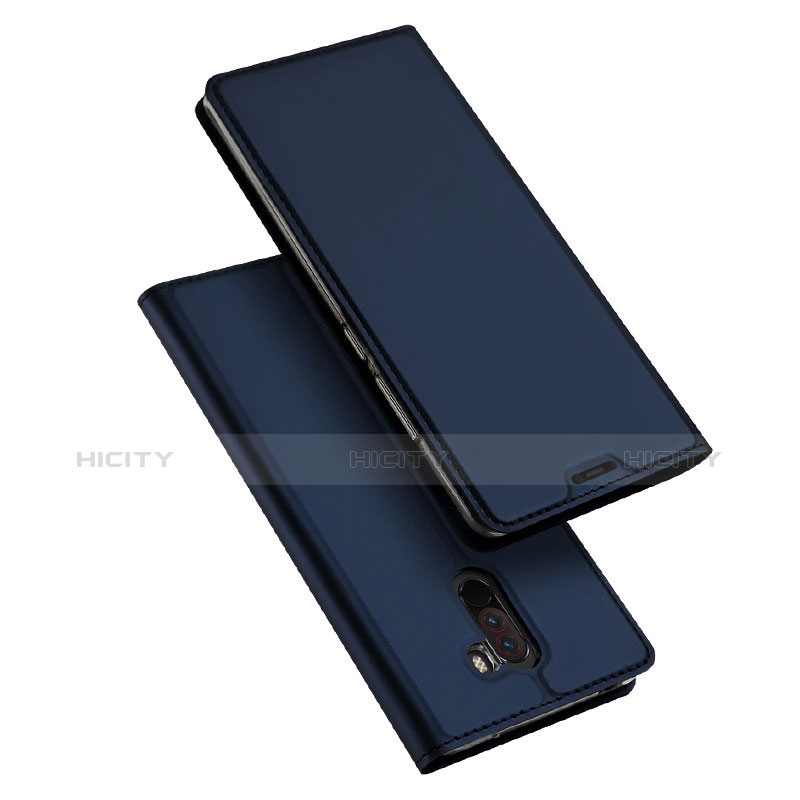 Handytasche Stand Schutzhülle Leder für Xiaomi Pocophone F1 Blau