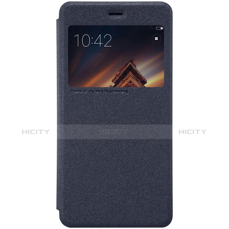 Handytasche Stand Schutzhülle Leder für Xiaomi Redmi 4A Schwarz