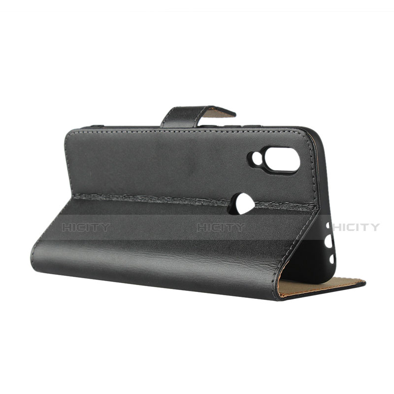 Handytasche Stand Schutzhülle Leder für Xiaomi Redmi 7 Schwarz groß