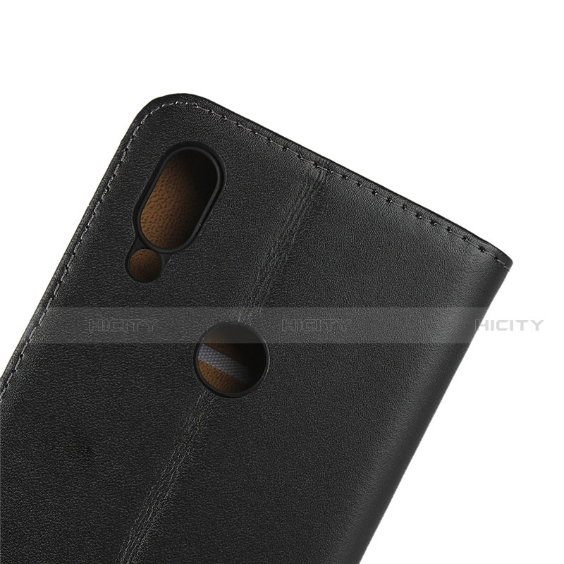 Handytasche Stand Schutzhülle Leder für Xiaomi Redmi 7 Schwarz groß