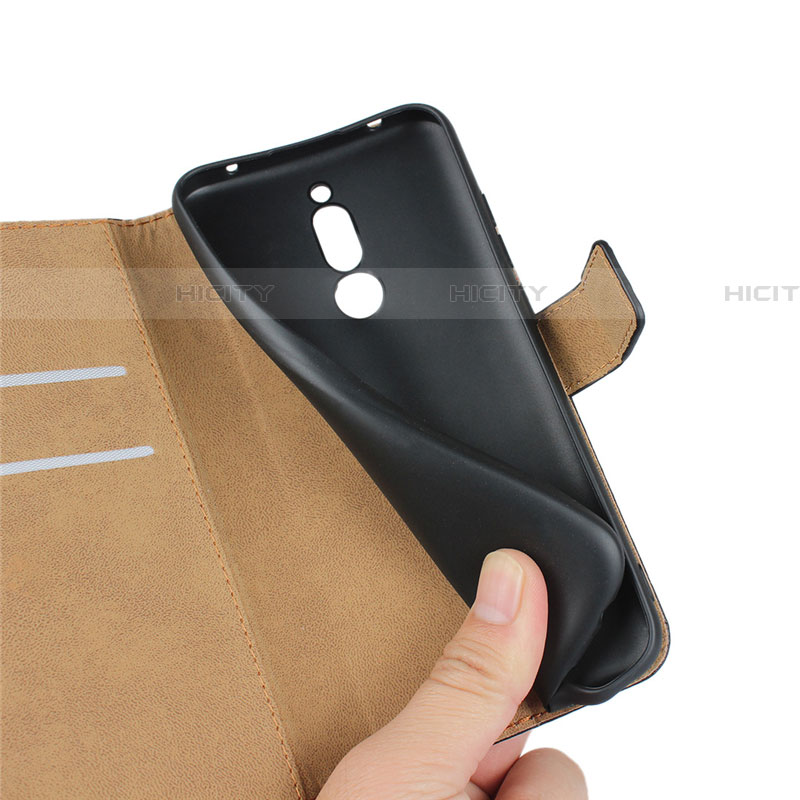 Handytasche Stand Schutzhülle Leder für Xiaomi Redmi 8 Schwarz groß