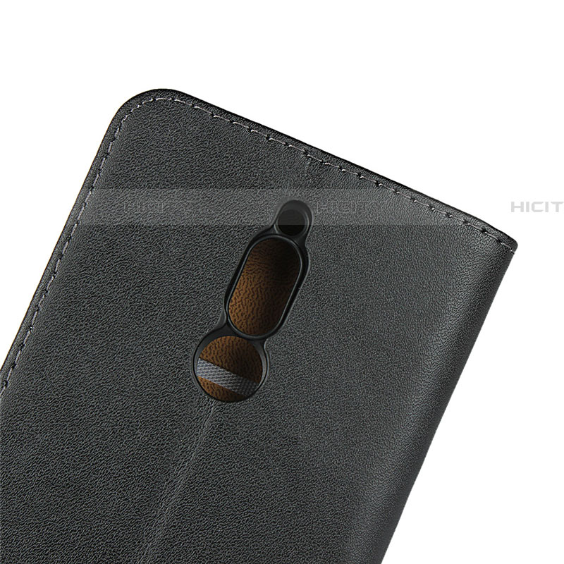 Handytasche Stand Schutzhülle Leder für Xiaomi Redmi 8 Schwarz groß