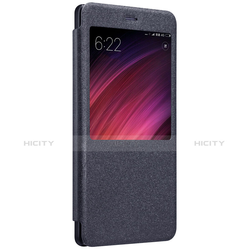 Handytasche Stand Schutzhülle Leder für Xiaomi Redmi Note 4 Standard Edition Schwarz