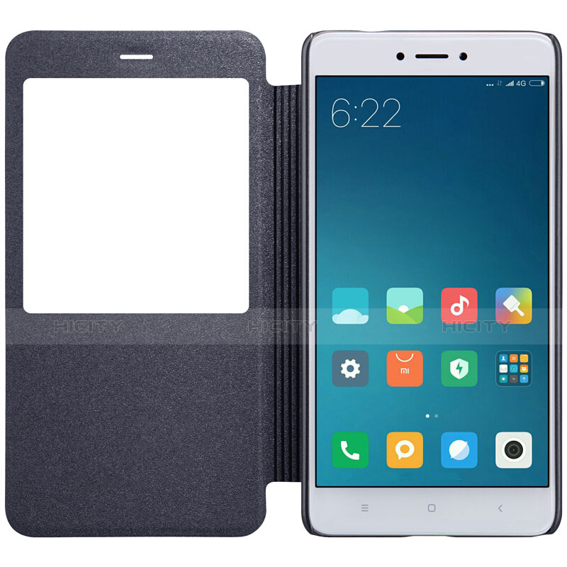 Handytasche Stand Schutzhülle Leder für Xiaomi Redmi Note 4 Standard Edition Schwarz