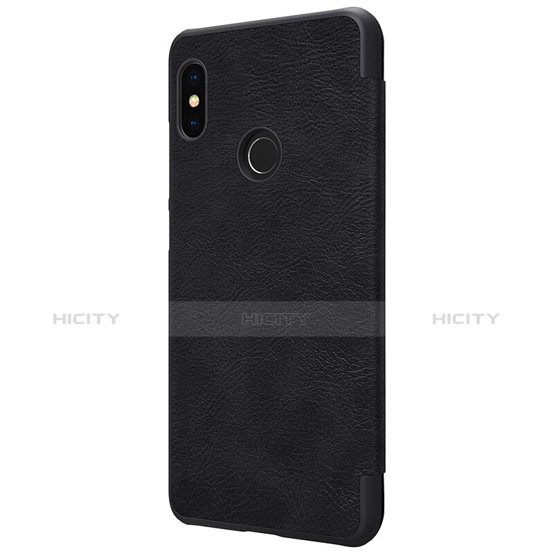 Handytasche Stand Schutzhülle Leder für Xiaomi Redmi Note 5 AI Dual Camera Schwarz