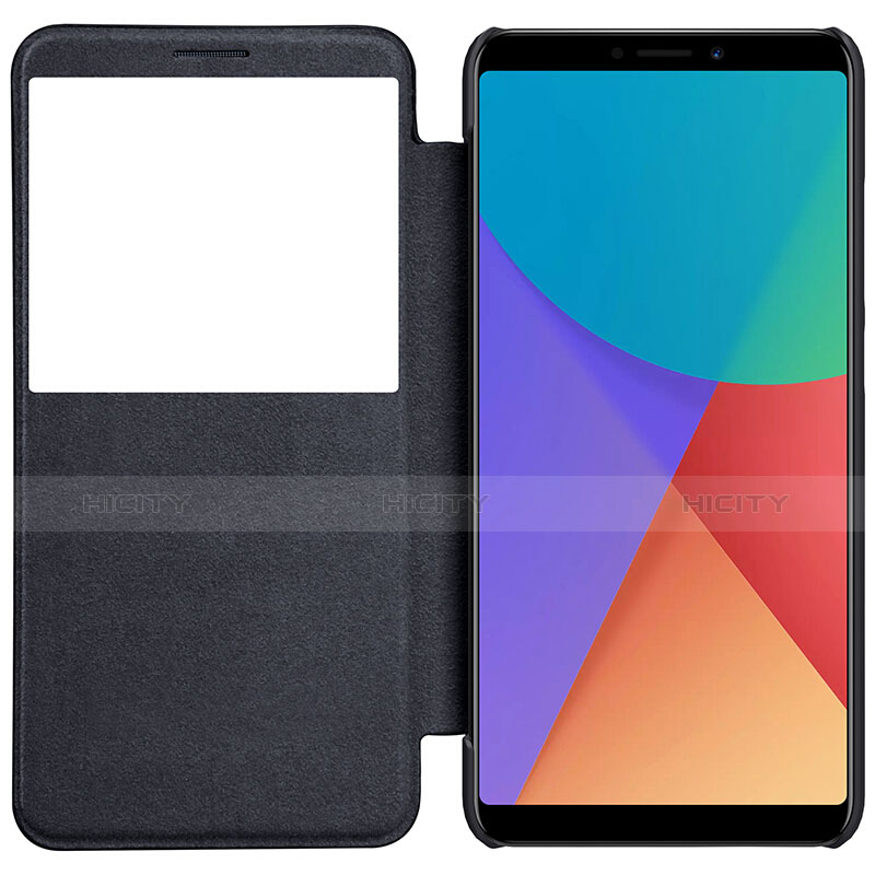 Handytasche Stand Schutzhülle Leder für Xiaomi Redmi Note 5 Schwarz