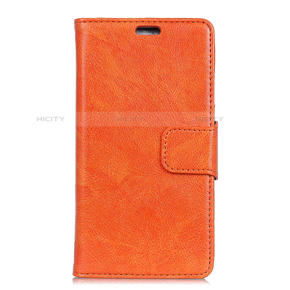 Handytasche Stand Schutzhülle Leder Hülle für Alcatel 3V Orange Plus