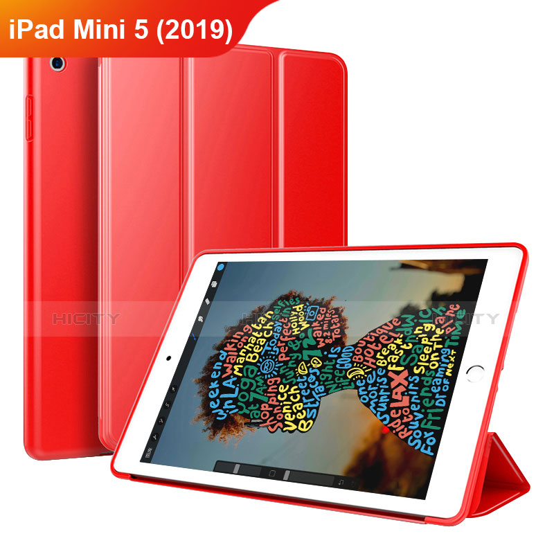 Handytasche Stand Schutzhülle Leder Hülle für Apple iPad Mini 5 (2019) Rot