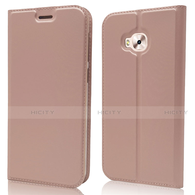 Handytasche Stand Schutzhülle Leder Hülle für Asus Zenfone 4 Selfie ZD553KL Rosegold