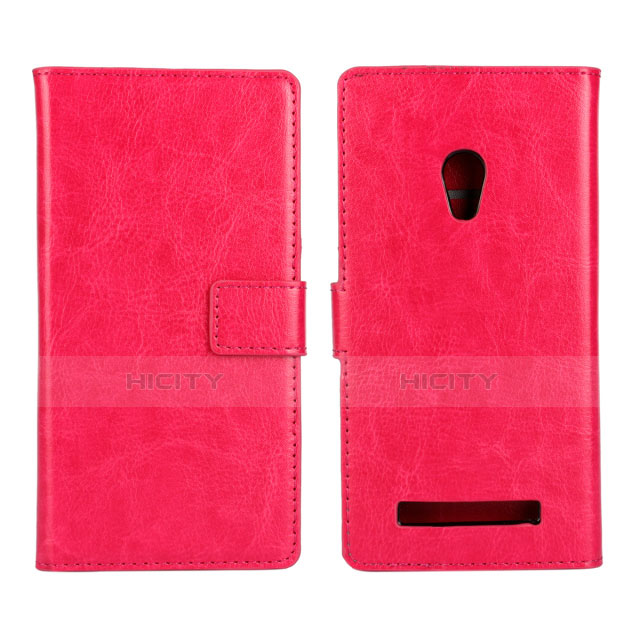 Handytasche Stand Schutzhülle Leder Hülle für Asus Zenfone 5 Pink