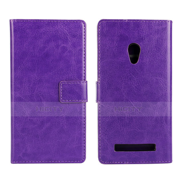 Handytasche Stand Schutzhülle Leder Hülle für Asus Zenfone 5 Violett