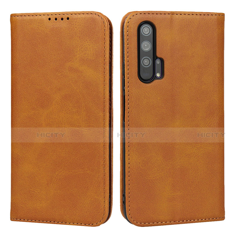 Handytasche Stand Schutzhülle Leder Hülle für Huawei Honor 20 Pro Orange