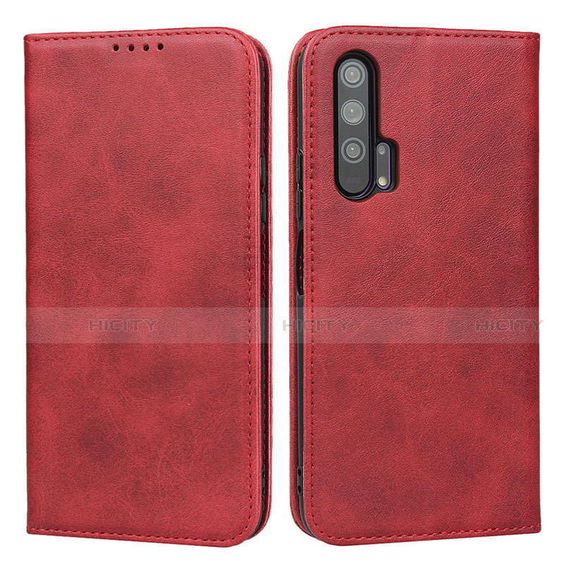 Handytasche Stand Schutzhülle Leder Hülle für Huawei Honor 20 Pro Rot