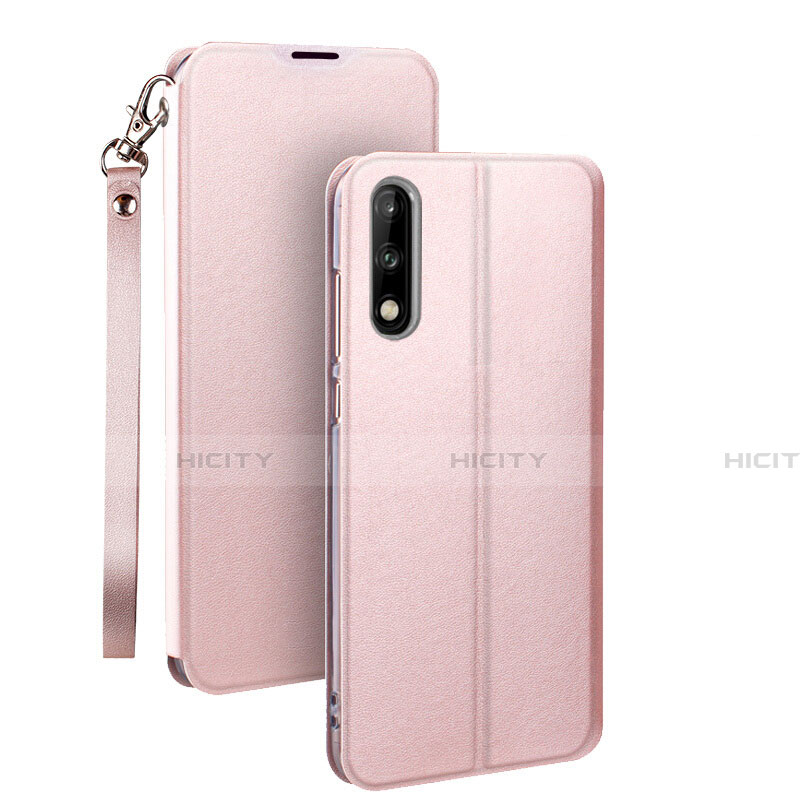 Handytasche Stand Schutzhülle Leder Hülle für Huawei Honor 9X Rosegold