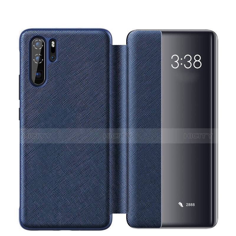 Handytasche Stand Schutzhülle Leder Hülle für Huawei P30 Pro Blau Plus