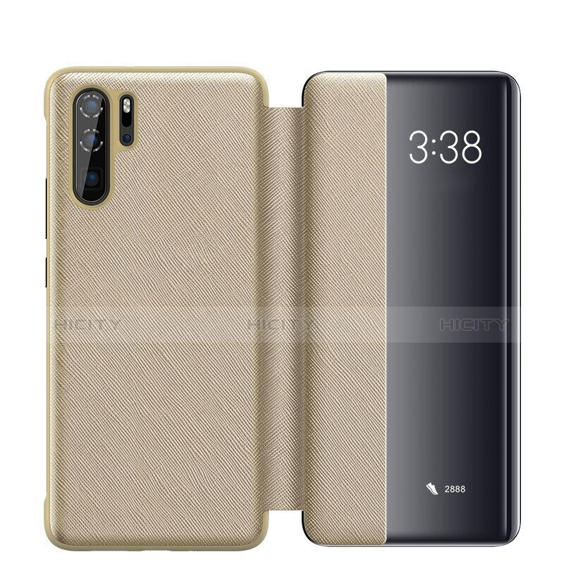 Handytasche Stand Schutzhülle Leder Hülle für Huawei P30 Pro Gold