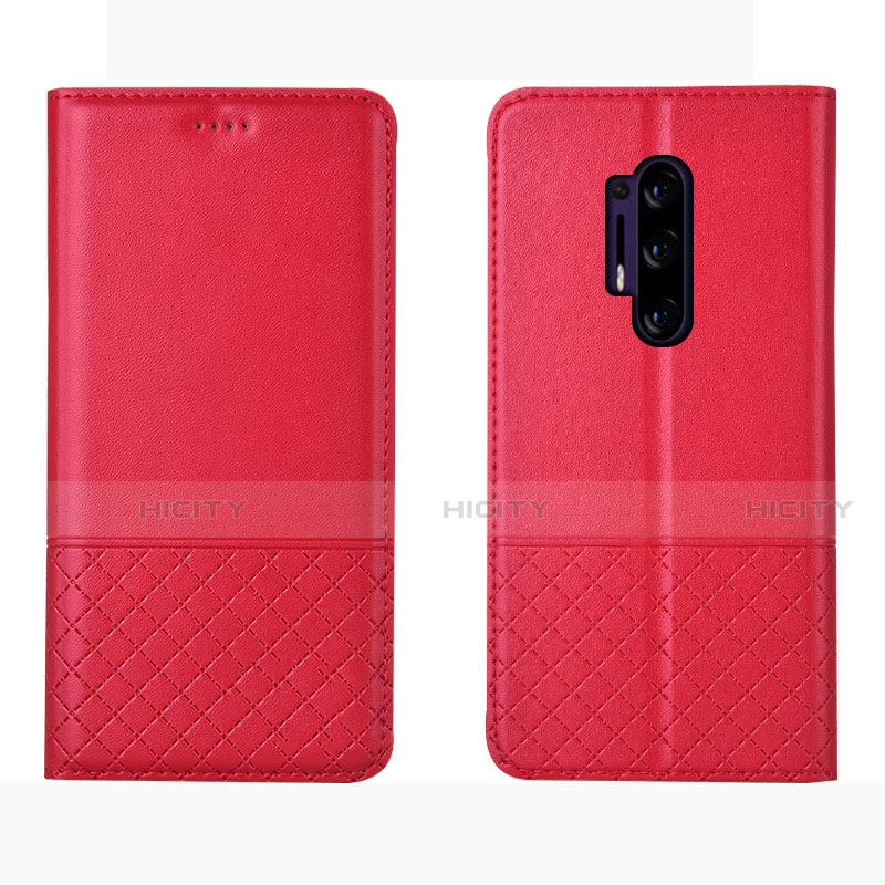 Handytasche Stand Schutzhülle Leder Hülle für OnePlus 8 Pro Rot