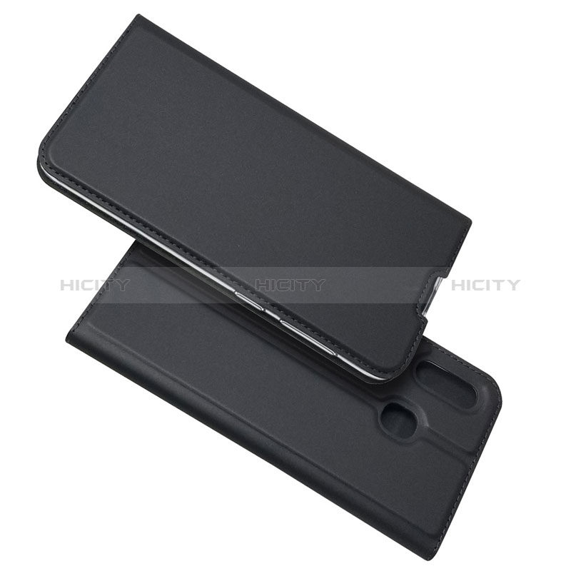 Handytasche Stand Schutzhülle Leder Hülle für Samsung Galaxy A20 Schwarz