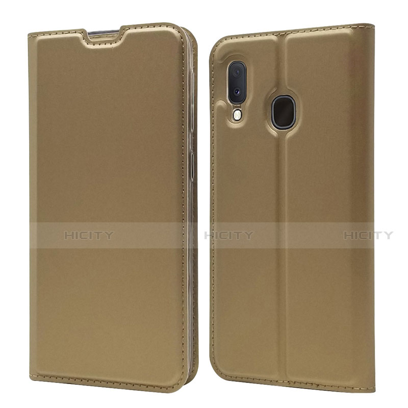 Handytasche Stand Schutzhülle Leder Hülle für Samsung Galaxy A20e Gold