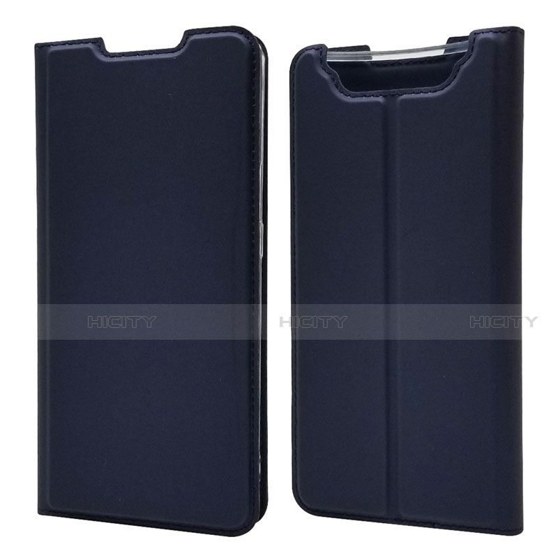 Handytasche Stand Schutzhülle Leder Hülle für Samsung Galaxy A80 Blau