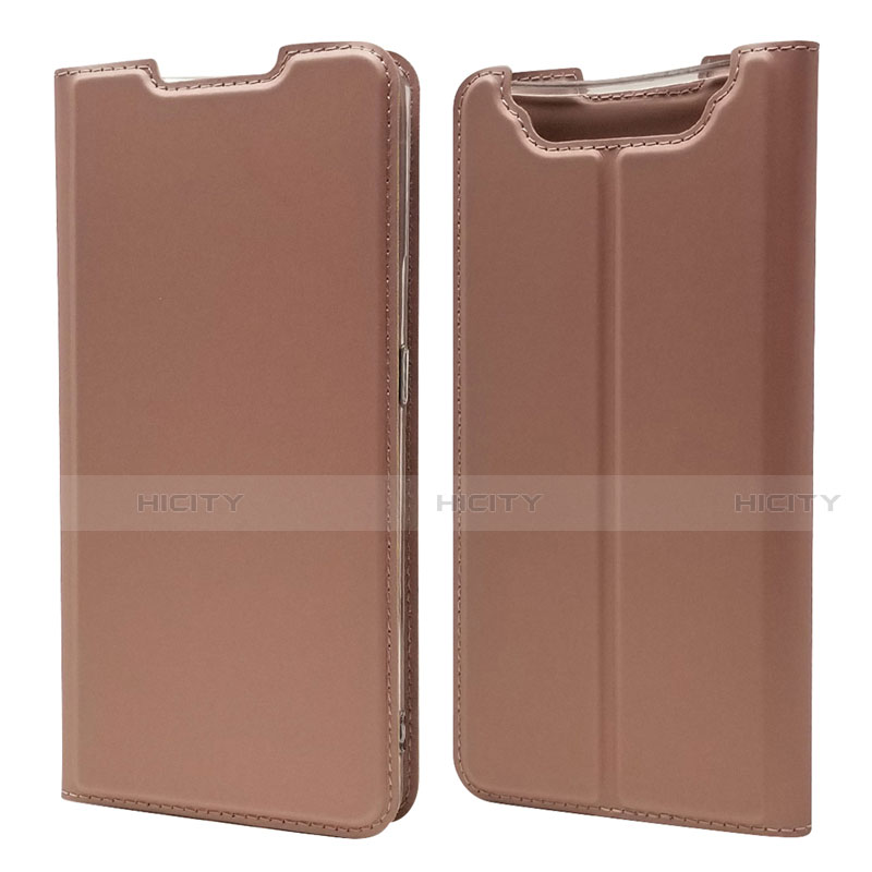 Handytasche Stand Schutzhülle Leder Hülle für Samsung Galaxy A80 Rosegold