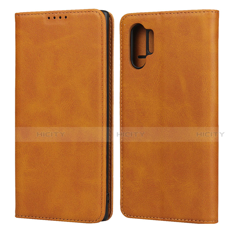 Handytasche Stand Schutzhülle Leder Hülle für Samsung Galaxy Note 10 Plus 5G Orange