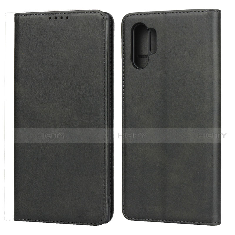 Handytasche Stand Schutzhülle Leder Hülle für Samsung Galaxy Note 10 Plus 5G Schwarz